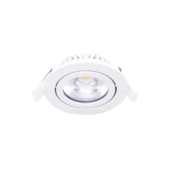 Noxion LED Lutningsbar Slim Spot Vit 6W 550lm - 930 Varm Vit | Utskärning 75mm - IP54 - Bästa färgåtergivning