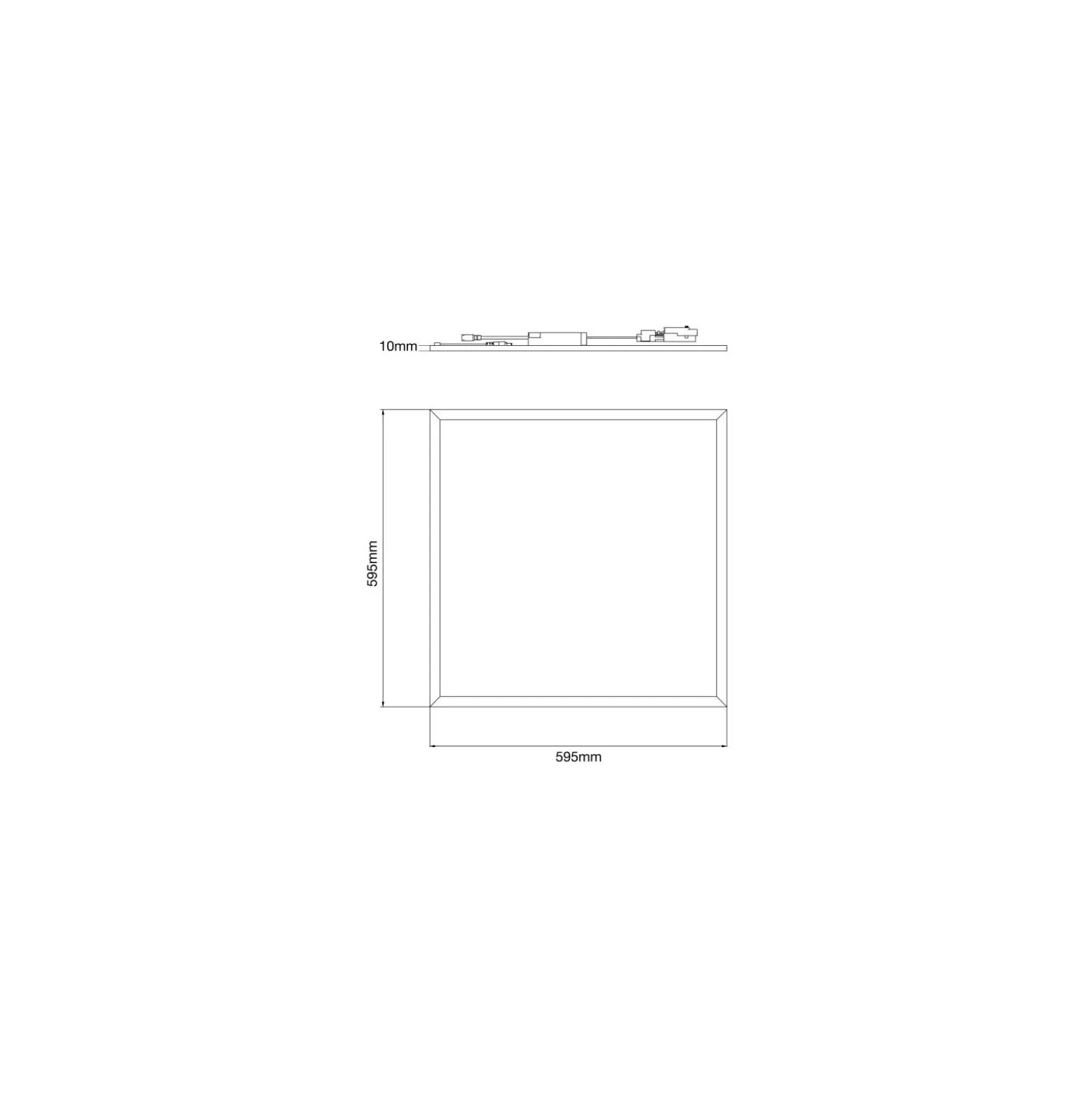Noxion LED Panel Delta Pro V5 28W 3700lm - 830 Varm Vit | 60x60cm - UGR <19 - Sidelit - Philips Drivdon