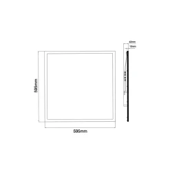 Noxion LED Panel Delta Pro V3 30W 3960lm - 830 Varm Vit | 60x60cm - UGR <19 - Philips Xitanium Drivdon - 3 Timmar Nödbelysning