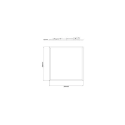 Noxion LED Panel Delta Pro V5 28W 3920lm - 840 Kallvit | 60x60cm - UGR <19 - Sidelit - Dali Dimbar