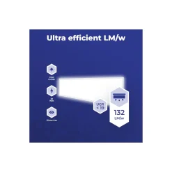 Noxion LED Panel Delta Pro V5 28W 3700lm - 830 Varm Vit | 120x30cm - UGR <19 - Sidelit - Dali Dimbar
