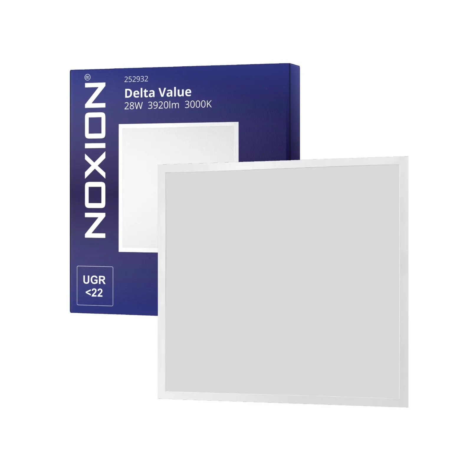 Noxion LED Panel Delta Value V5 Backlit 28W 3920lm 830/840 CCT | 60x60cm - < 22 - Philips Drivdon