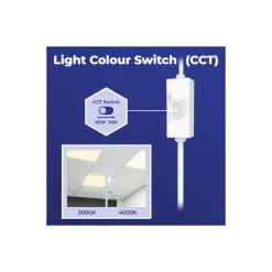 Noxion LED Panel Delta Value V5 28W 3920lm - 830-840 CCT | 30x120cm - Backlit - DALI Dimbar