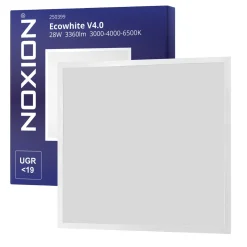 Noxion LED Panel Ecowhite V4.0 28W 3360lm - 830-840-865 CCT | 60x60cm - UGR <19 - Philips driver