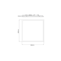 Noxion LED Panel Ecowhite V4.0 28W 3360lm - 830-840-865 CCT | 60x60cm - UGR <19 - Philips driver