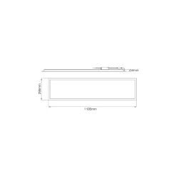 Noxion LED Panel Ecowhite V4.0 28W 3400lm - 840 Kallvit | 120x30cm - UGR <19 - Philips driver
