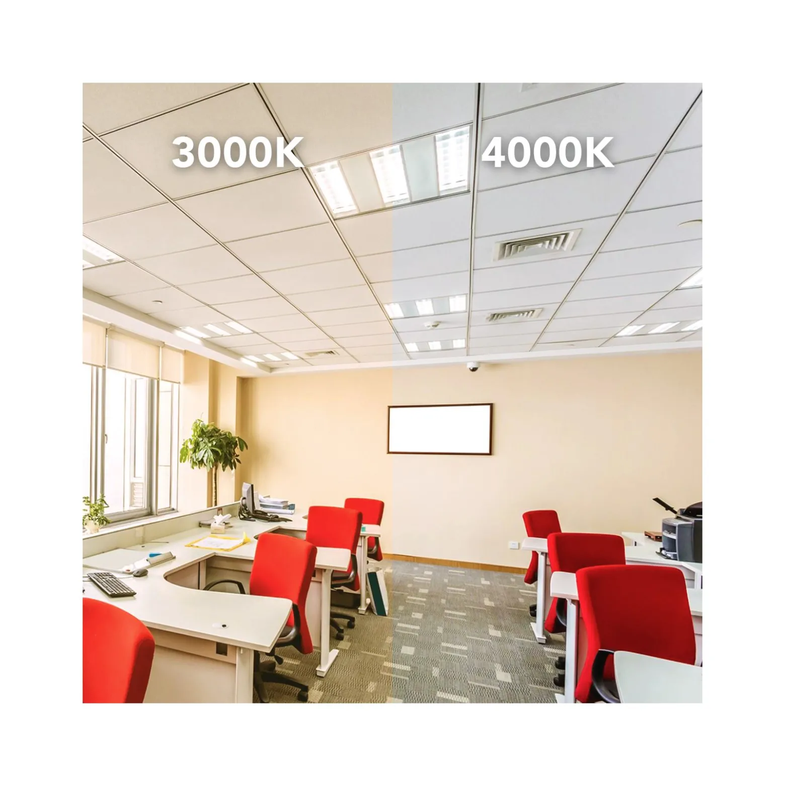Noxion LED Panel Louvre Excell Pronox 34W 3650lm - 840 Kallvit | 120x30cm - UGR 152 - Dali Dimbar