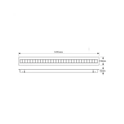 Noxion LED Panel Louvre Excell Pronox 38W 3850lm - 830 Varm Vit | 150x15cm - UGR 152 - Dali Dimbar