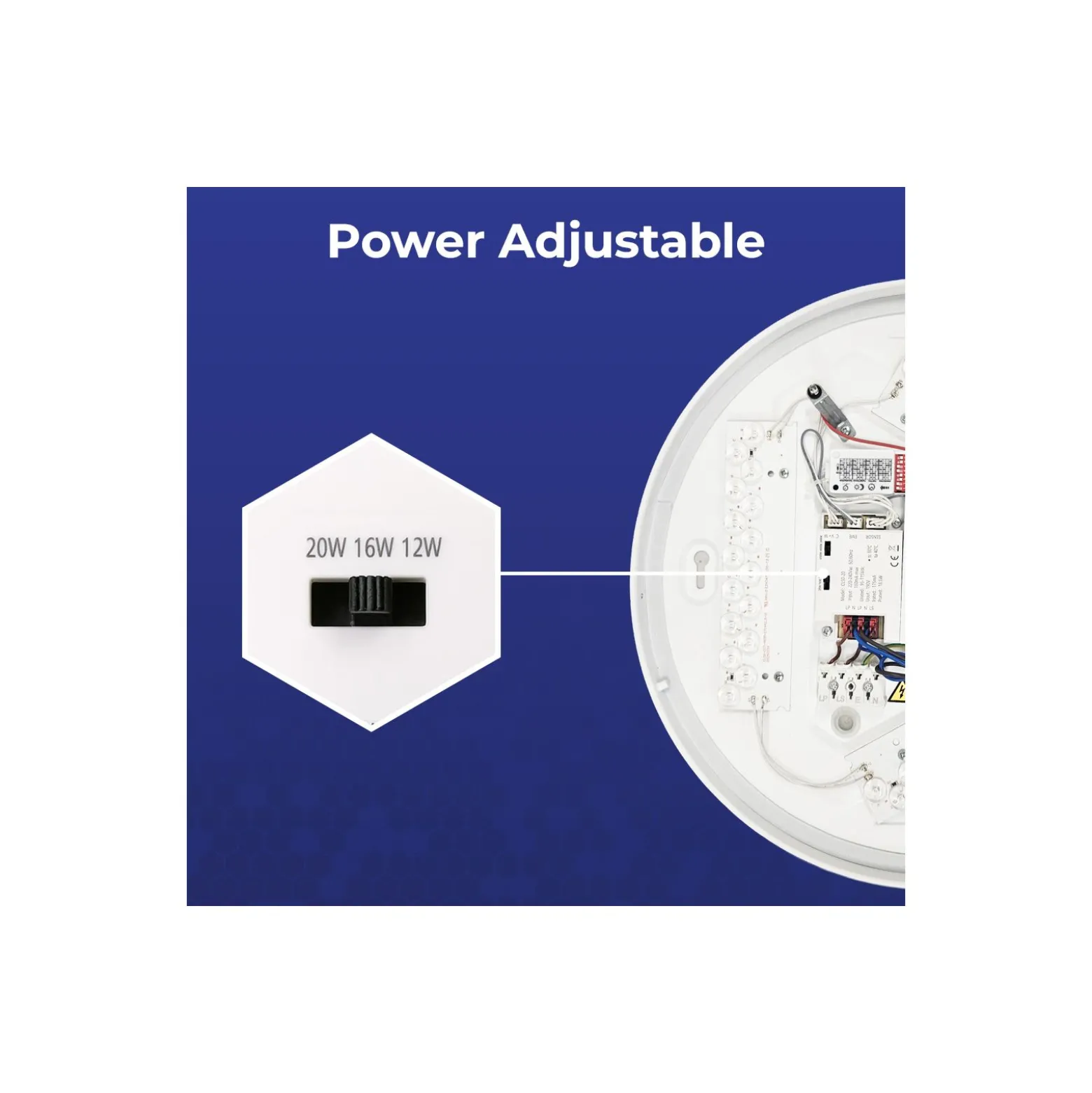 Noxion LED Plafond Corido V2 Vit 12/16/20W 2000lm 830-840-865 CCT | IP44 - Rörelse- och Ljussensor