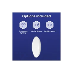 Noxion LED Plafond Corido V2 Vit 12/16/20W 2000lm 830-840-865 CCT | IP44 - Rörelse- och Ljussensor - Nöd 3H