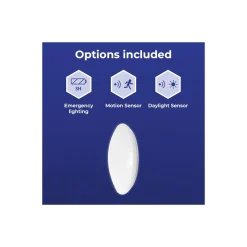 Noxion LED Plafond Corido V2 Vit 16W 1600lm 830-840-865 CCT | IP44 - Nöd 3h - Rörelse- och Ljussensor