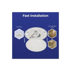 Noxion LED Plafond Corido V2 Vit 12W 1200lm 830-840-865 CCT | IP44 - Nöd 3h - Rörelse- och Ljussensor