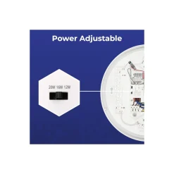 Noxion LED Plafond Corido V2 Vit 12W 1200lm 830-840-865 CCT | IP44 - Nöd 3h - Rörelse- och Ljussensor