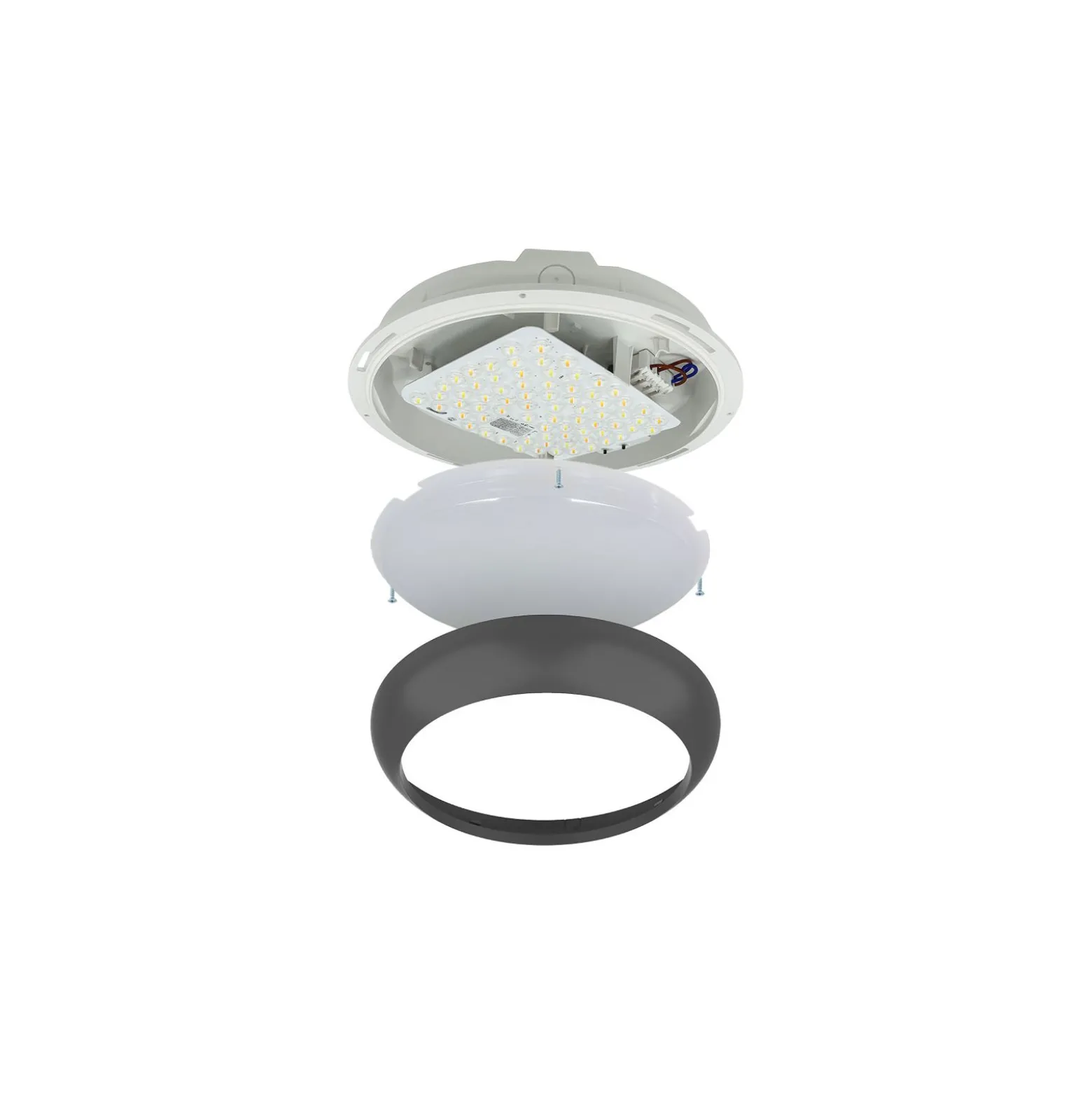 Noxion LED Plafond Pro V2 12/16/20W 2400lm - 830-840-865 CCT | 325mm - IP65 + Ring Svart