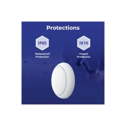 Noxion LED Plafond Pro V2 12/16/20W 2400lm - 830-840-865 CCT | 325mm - IP65 - Rörelse- och Ljussensor + Ring Vit