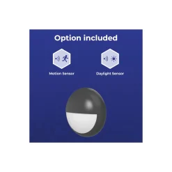 Noxion LED Plafond Pro V2 12/16/20W 2400lm - 830-840-865 CCT | 325mm - IP65 - Rörelse- och Ljussensor + Ögonlock Ring Svart