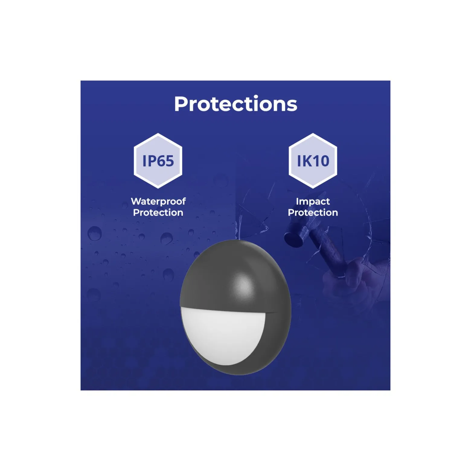 Noxion LED Plafond Pro V2 12/16/20W 2400lm - 830-840-865 CCT | 325mm - IP65 + Ögonlock Ring Svart