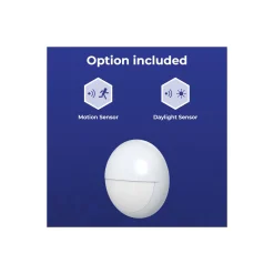 Noxion LED Plafond Pro V2 12/16/20W 2400lm - 830-840-865 CCT | 325mm - IP65 - Rörelse- och Ljussensor + Ögonlock Ring Vit