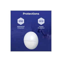 Noxion LED Plafond Pro V2 12/16/20W 2400lm - 830-840-865 CCT | 325mm - IP65 - Rörelse- och Ljussensor + Ögonlock Ring Vit