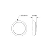 Noxion LED Plafond Pro V2 12/16/20W 2400lm - 830-840-865 CCT | 325mm - IP65 + Ögonlock Ring Vit