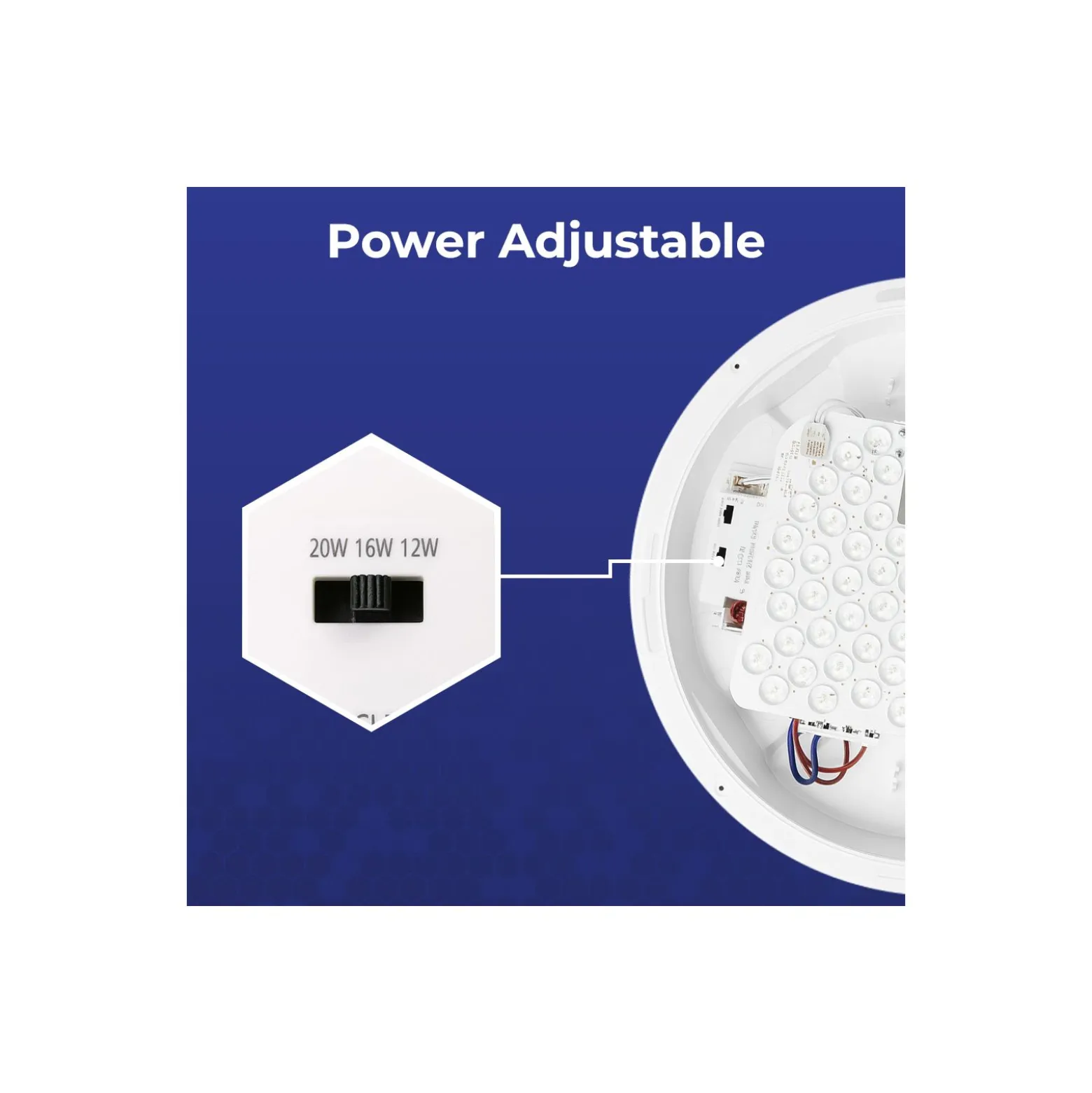 Noxion LED Plafond Pro V2 12/16/20W 2400lm - 830-840-865 CCT | 325mm - IP65 + Ögonlock Ring Vit