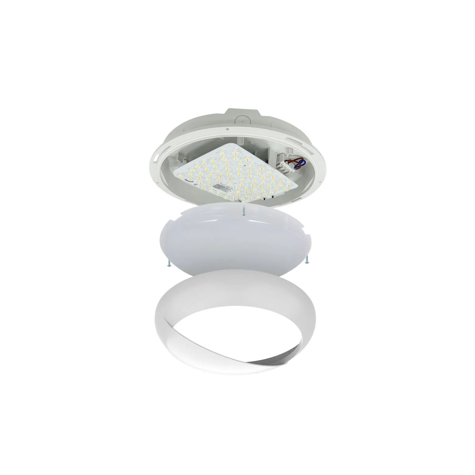 Noxion LED Plafond Pro V2 12/16/20W 2400lm - 830-840-865 CCT | 325mm - IP65 + Ögonlock Ring Vit