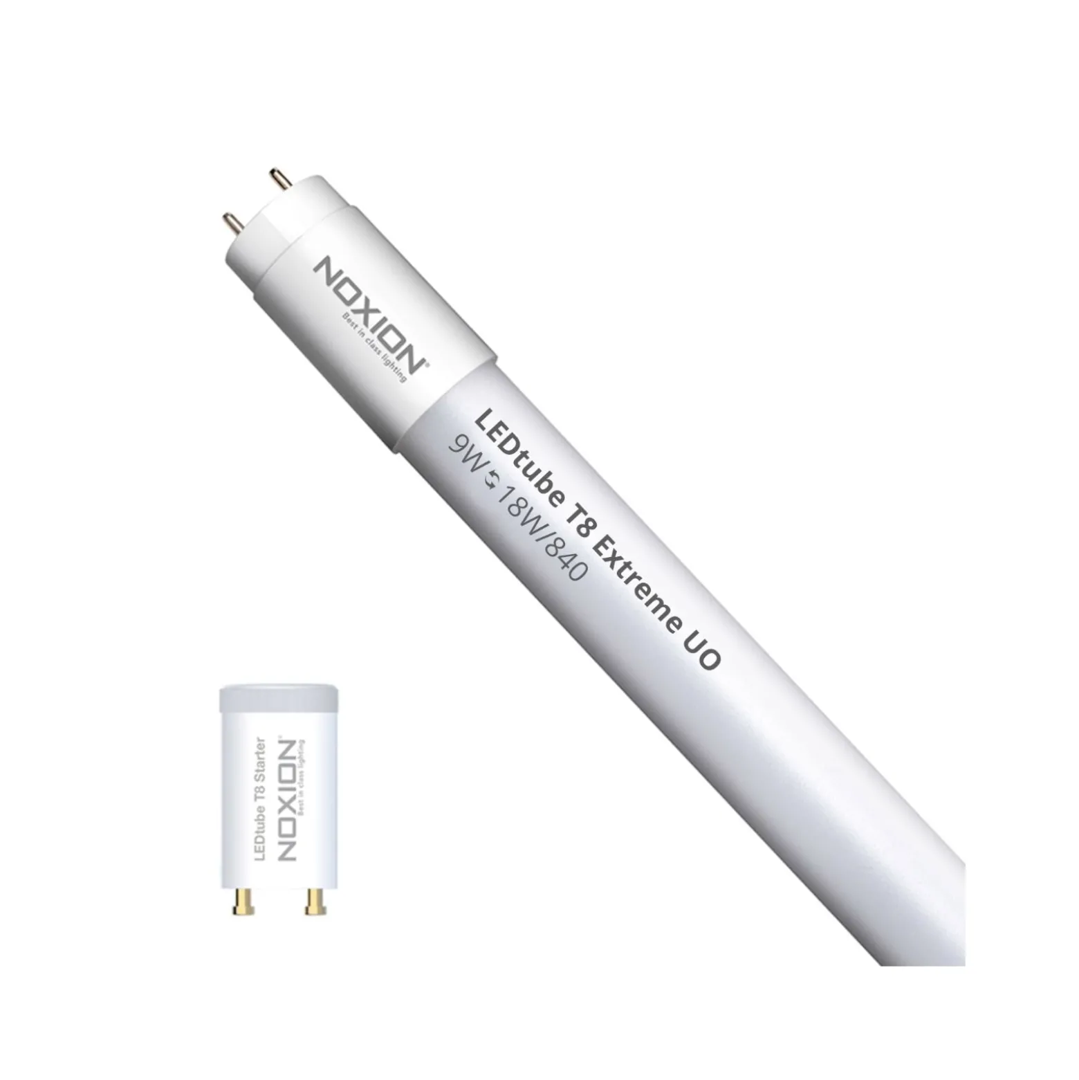 Noxion LED Rör T8 Avant Extreme (EM/Mains) Ultra Output 8.4W 1350lm - 840 Kallvit | 60cm - Ersättare 18W