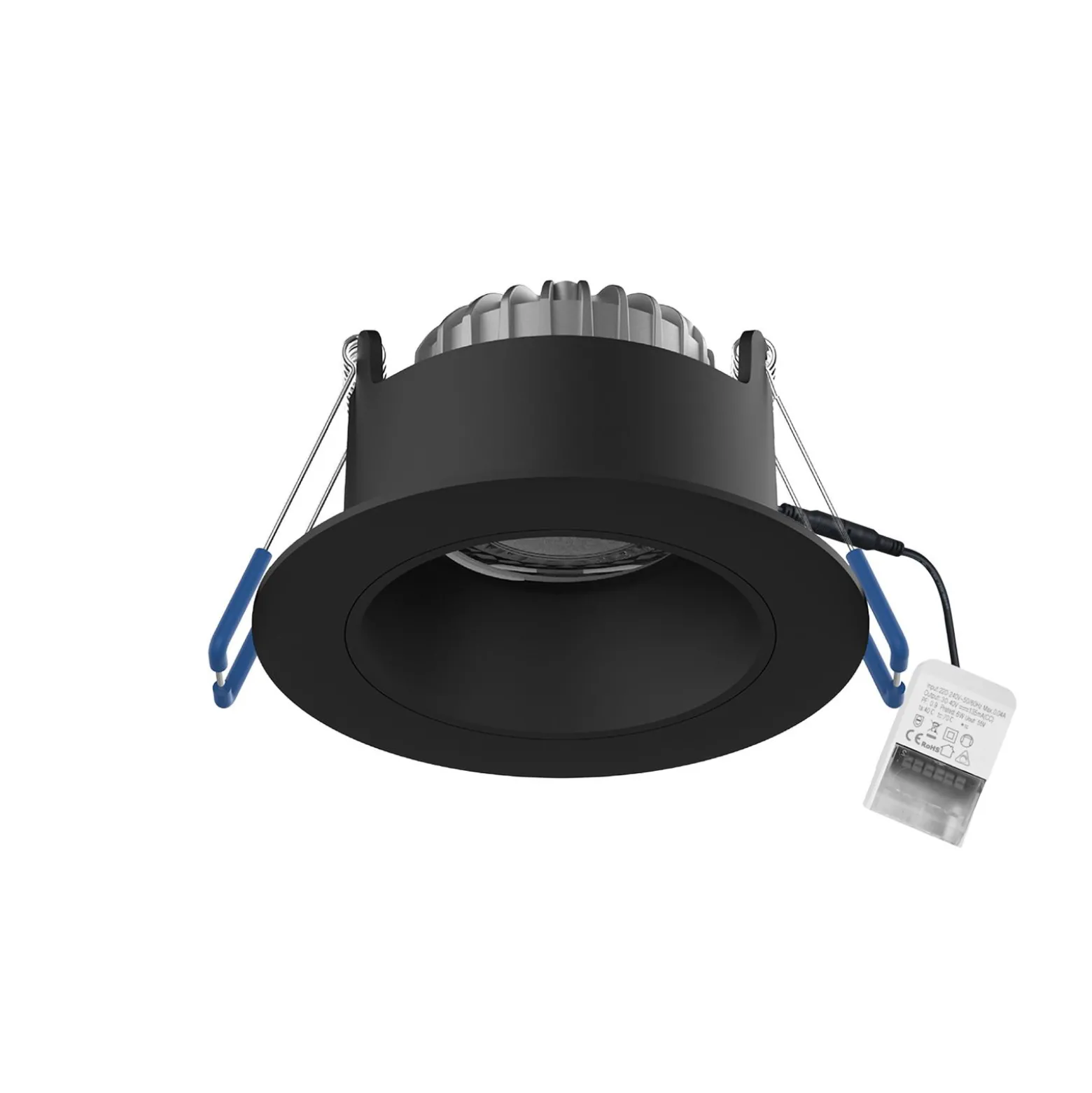 Noxion LED Spot Ares Djup ring Svart 6W 540lm 927-940 3CCT - med Inre Ring Svart | Utskärning 68mm