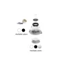 Noxion LED Spot Ares Djup ring Svart 6W 540lm 927-940 3CCT - med Inre Ring Silver | Utskärning 68mm