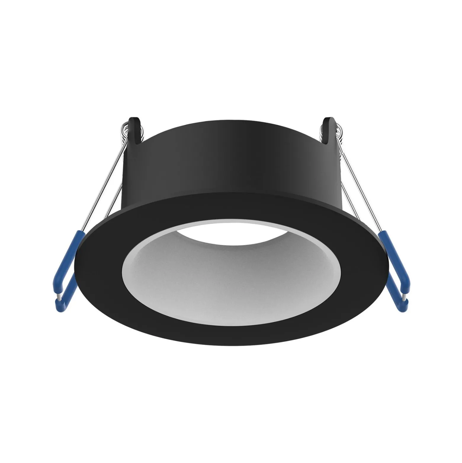 Noxion LED Spot Ares Djup ring Svart - med Inre Ring Vit | Utskärning 68mm - incl. GU10 Fitting