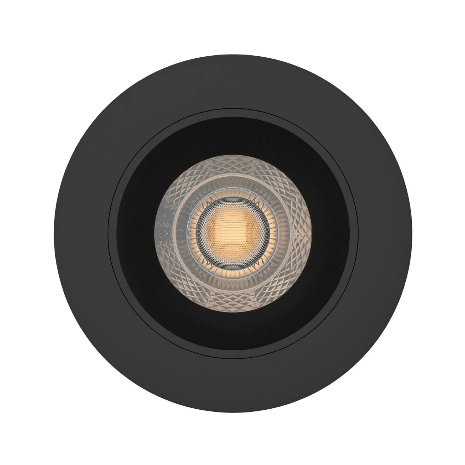 Noxion LED Spot Ares Djup ring Svart - med Inre Ring Svart | Utskärning 68mm - incl. GU10 Fitting