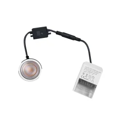 Noxion LED Spot Ares Djup Vit 6W 540lm 927-940 3CCT - med Inre Ring Silver | Utskärning 68mm