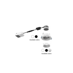 Noxion LED Spot Ares Djup Vit 6W 540lm 927-940 3CCT - med Inre Ring Svart | Utskärning 68mm
