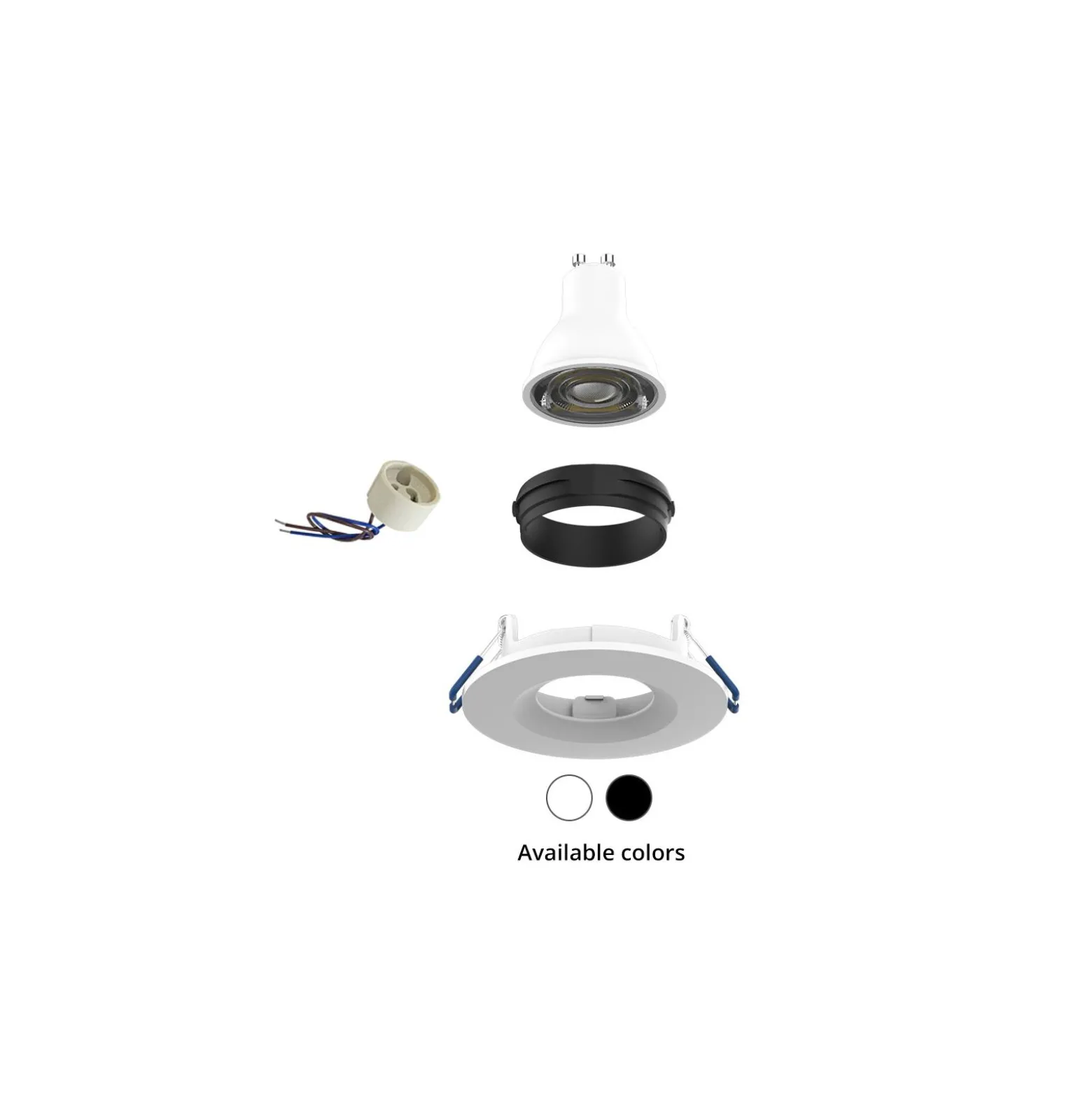Noxion LED Spot Ares Fast Vit | Utskärning 68mm - incl. GU10 Fitting