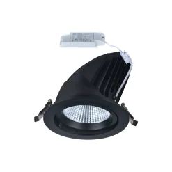 Noxion LED Spot Forza V2 Aluminium Svart 28W 3300lm 36D - 930-940-957 CCT | 160mm - Utskärning 145mm - Bästa Färgåtergivning