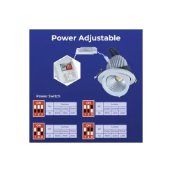 Noxion LED Spot Forza V2 Aluminium Vit 28/32/36/40W - 3300/3700/4100/4500lm 36D - 930-940-957 CCT | 160mm - Utskärning 145mm - Bästa Färgåtergivning