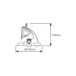 Noxion LED Spot Forza Vit 35W 3000lm 36D - 930 Varm Vit | 168mm - Bästa Färgåtergivning