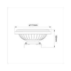 Noxion LED Spot G53 AR111 11.7W 800lm 24D - 930 Extra Varm Vit | Bästa Färgåtergivning - Dimbar - Ersättare 75W