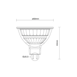 Noxion LED Spot GU5.3 MR16 6.1W 621lm 36D - 827 Extra Varm Vit | Ersättare 50W