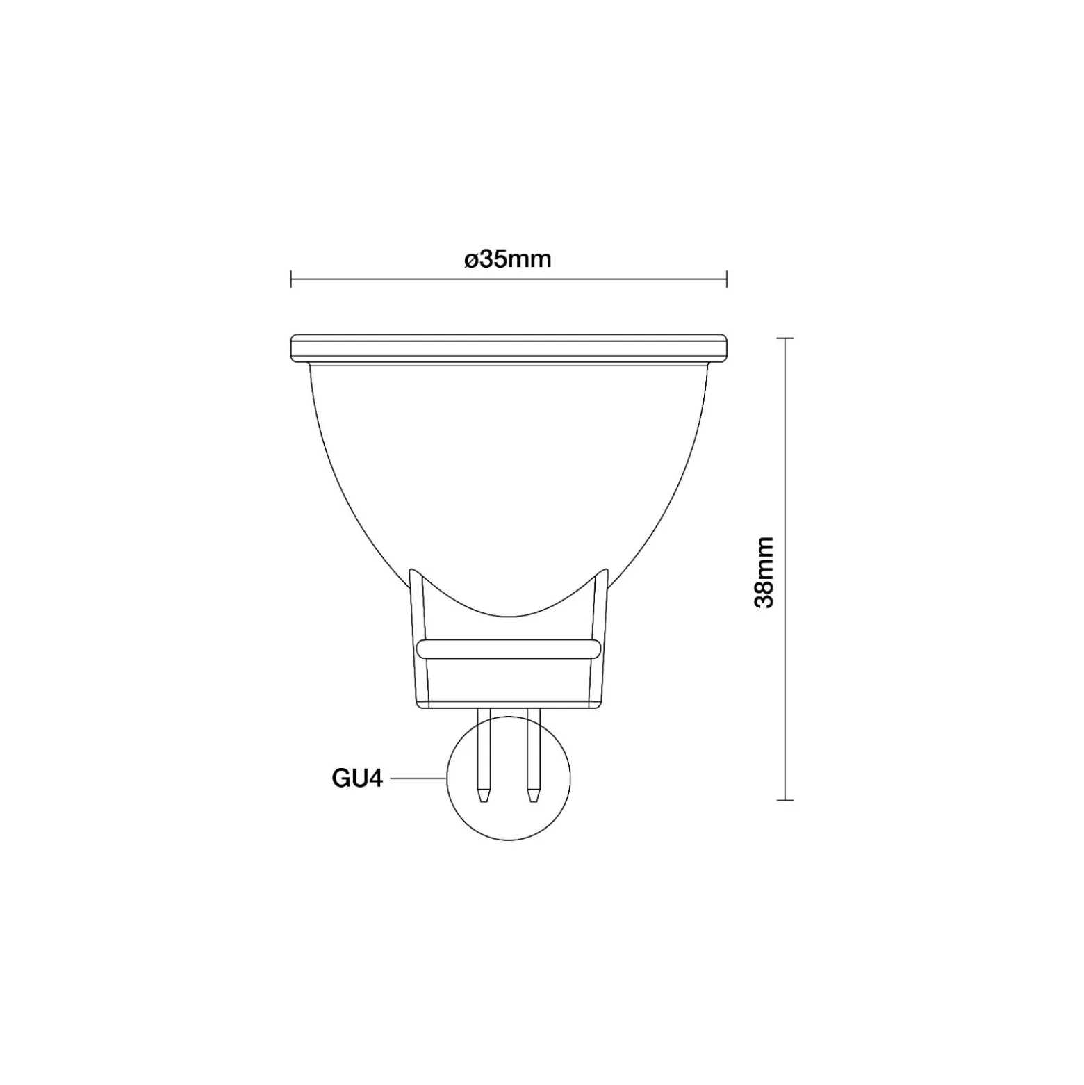 Noxion LED Spot GU4 MR11 1.8W 184lm 36D - 827 Extra Varm Vit | Ersättare 20W