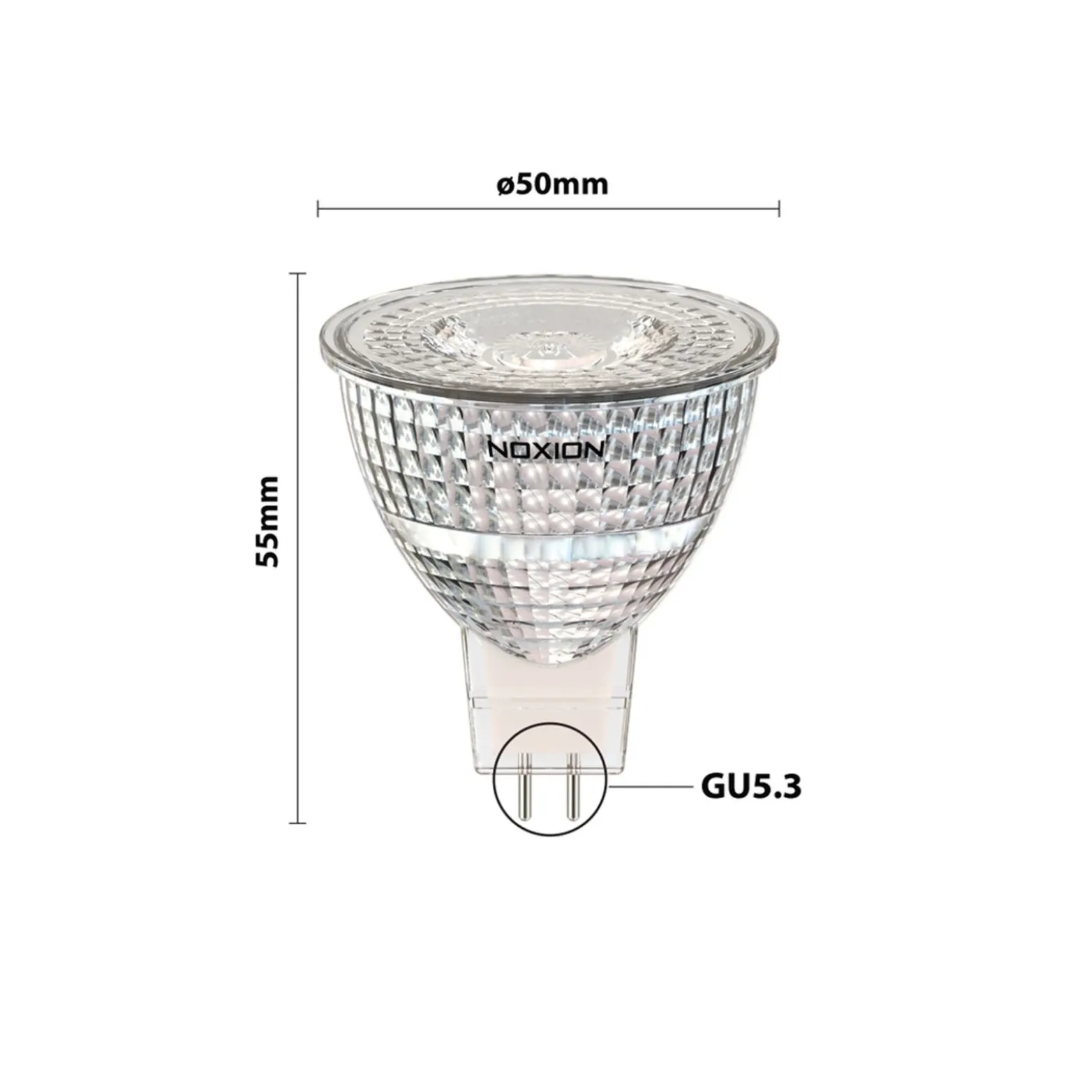 Noxion LED Spot GU5.3 MR16 6.1W 621lm 36D - 840 Kallvit | Ersättare 50W