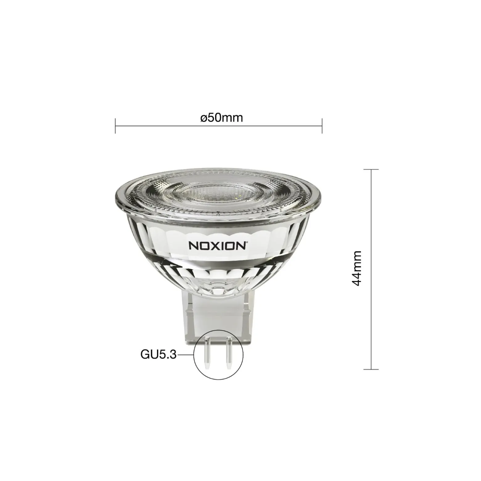 Noxion LED Spot GU5.3 MR16 4.4W 345lm 36D - 830 Varm Vit | Ersättare 35W