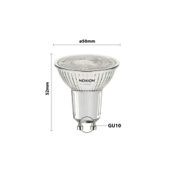 Noxion LED Spot GU10 PAR16 4W 345lm 36D - 827 Extra Varm Vit | Dimbar - Ersättare 50W