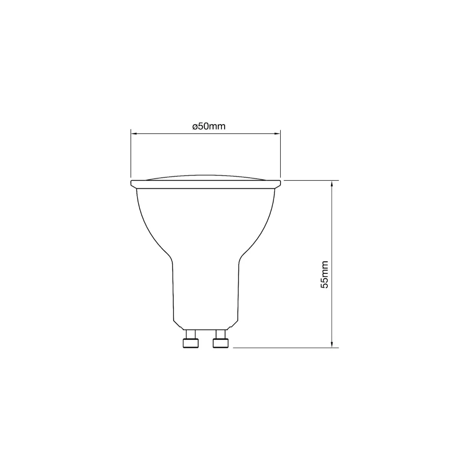 Noxion LED Spot GU10 PAR16 5.5W 620lm 120D - 830 Varm Vit | Ersättare 50W