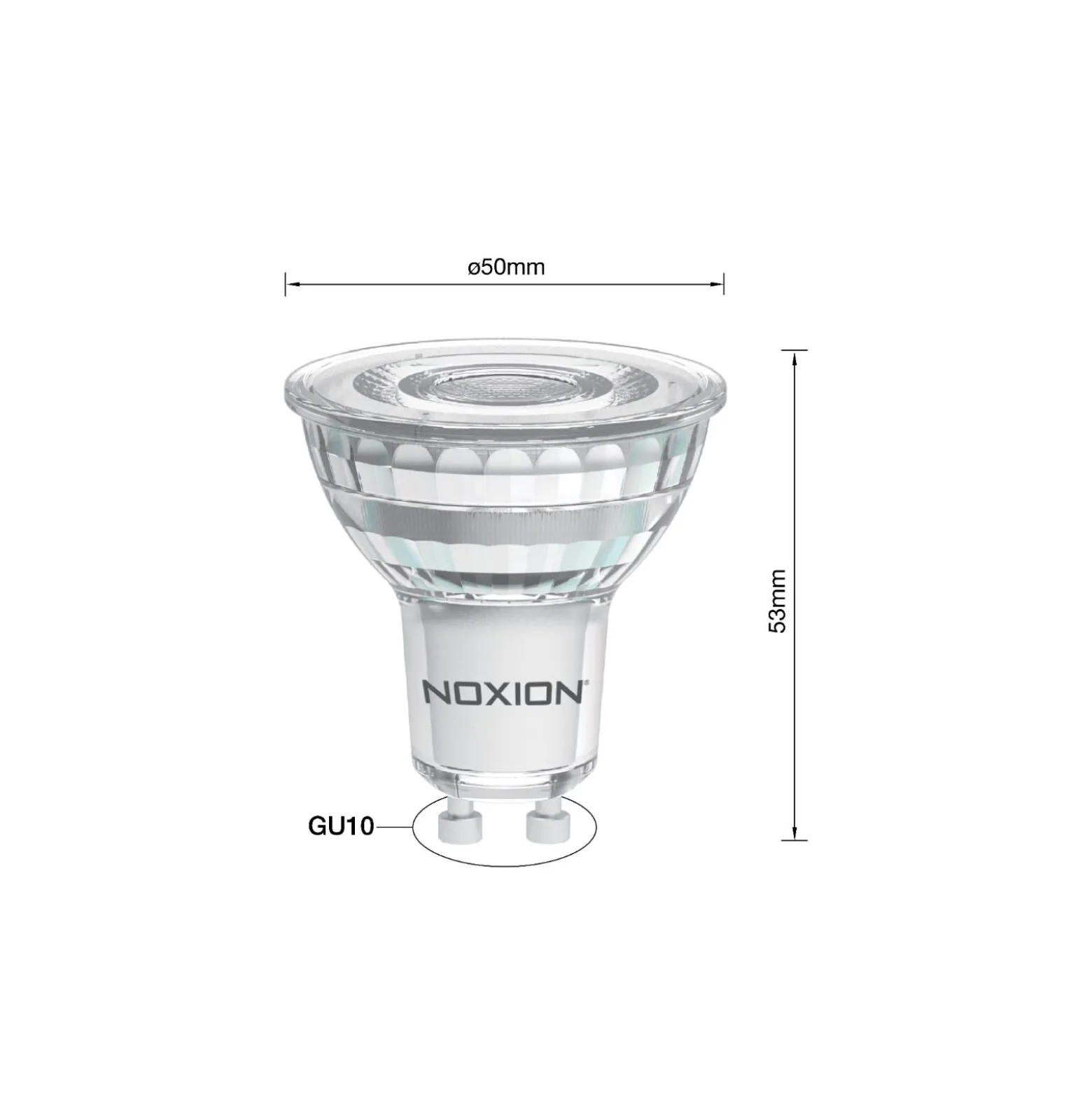 Noxion LED Spot GU10 PAR16 5.5W 560lm 60D - 830 Varm Vit | Ersättare 50W