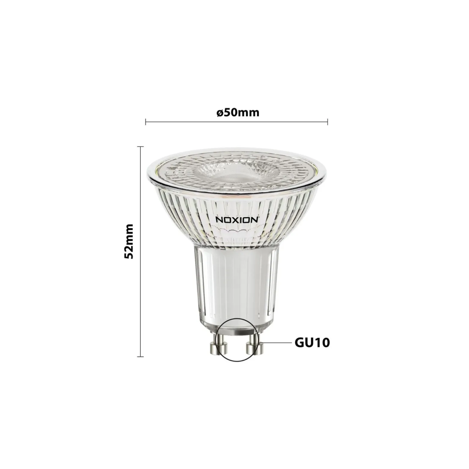 Noxion LED Spot GU10 PAR16 4W 345lm 36D - 830 Varm Vit | Dimbar - Ersättare 50W