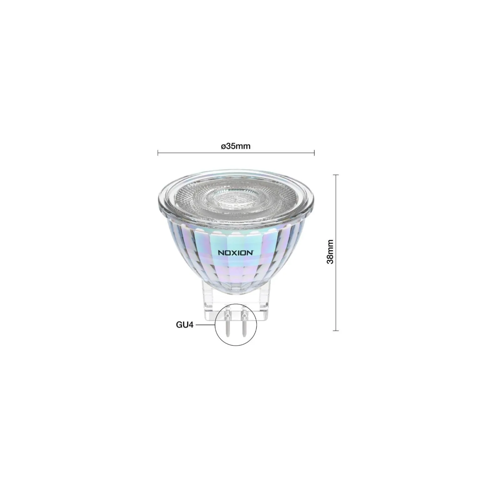 Noxion LED Spot Reflektor GU4 MR11 4.5W 345lm 36D - 927 Extra Varm Vit| Bästa Färgåtergivning - Dimbar - Ersättare 35W