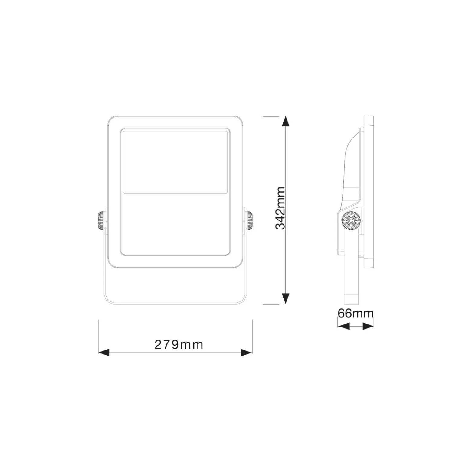 Noxion LED Strålkastare Beam Svart 40W 4000lm 100D - 830 Varm Vit | IP66 - Symmetrisk