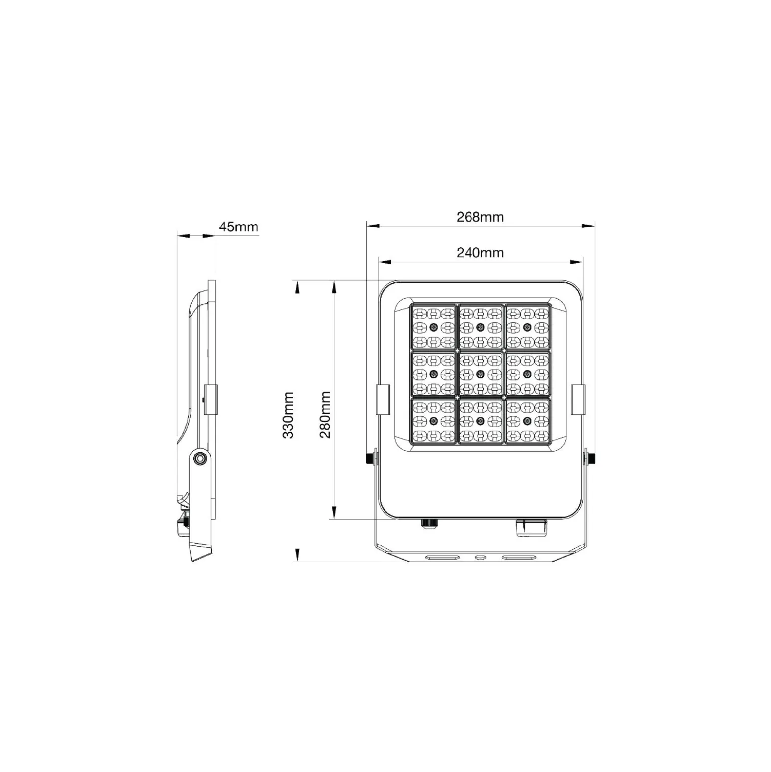 Noxion LED Strålkastare Beam V2.0 80W 11200lm 90D - 830-840-865 CCT | IP66 - Asymmetrisk Type II