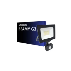 Noxion LED Strålkastare Beamy G3.1 Svart 30W 3300lm 110D - 840 Kallvit | IP44 - Rörelse- och Ljussensor - Symmetrisk